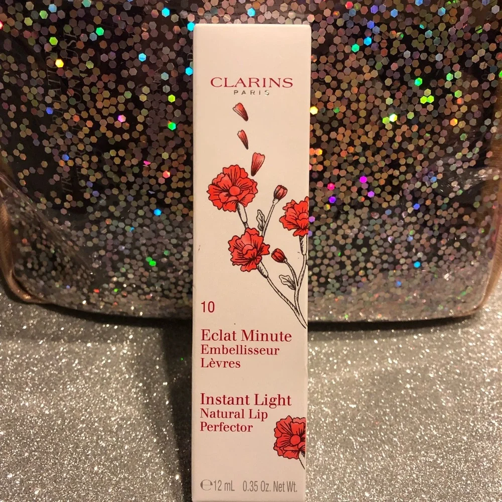 BNIB! CLARINS Instant Light Natural Lip Perfector in Pink Shimmer 10